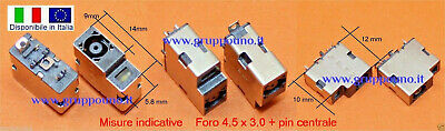 DC JACK HP PAVILLON 14 15 ENVY 14 15 Foro 4,5x3,0 + pin centrale PJ583 - New