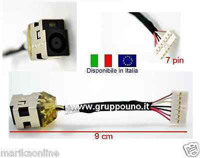 DC JACK HP Pavilion G6 serie , DV5, DV5-2000, 7-pin 6017b0258701 Nuovo New