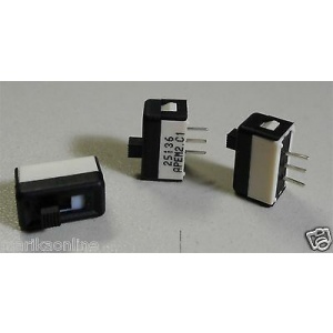 3 pezzi x Apem Switch Slide SPDT Top Button 25136NAH Nuovo Italia