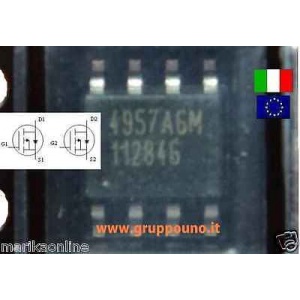 APEC AP4957AGM 4957AGM Dual P-CHA. -30V -7.7A (B24 B03 SI4925) Italia