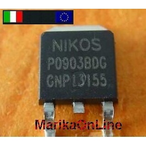 1x NIKOS MOSFET P0903BDG P0903B - Nuovo Italia