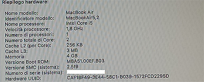 Sostituzione Logic Board 820-3209-a A1466 Apple MacBook Air 13" EMC2559 - immagine 2