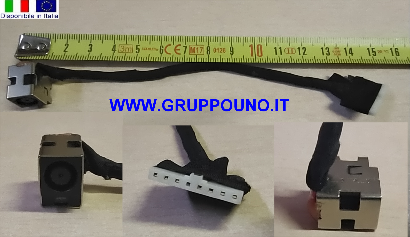 DC POWER JACK Hp G56 G62 serie - 8pin - PJ202 - cavo circa 14cm
